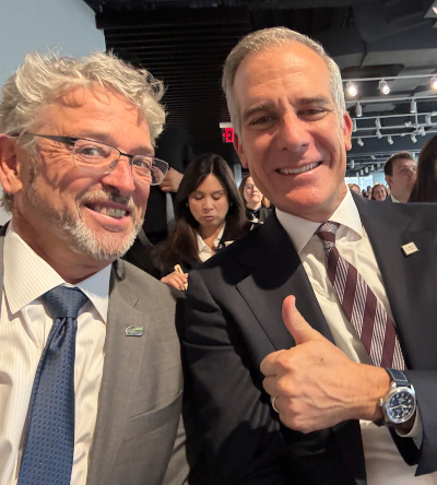 With former Mayor of Los Angeles Eric Garcetti, the keynote speaker at Port Powerhouse
