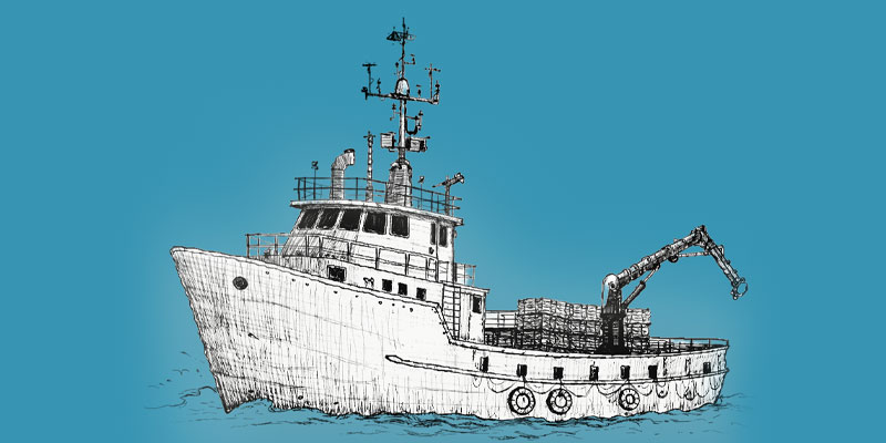 Illustration of a crabber