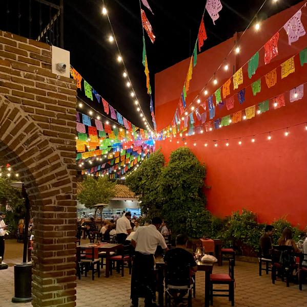 An al fresco dining experience Los Tres Gallos in Cabo San Lucas
