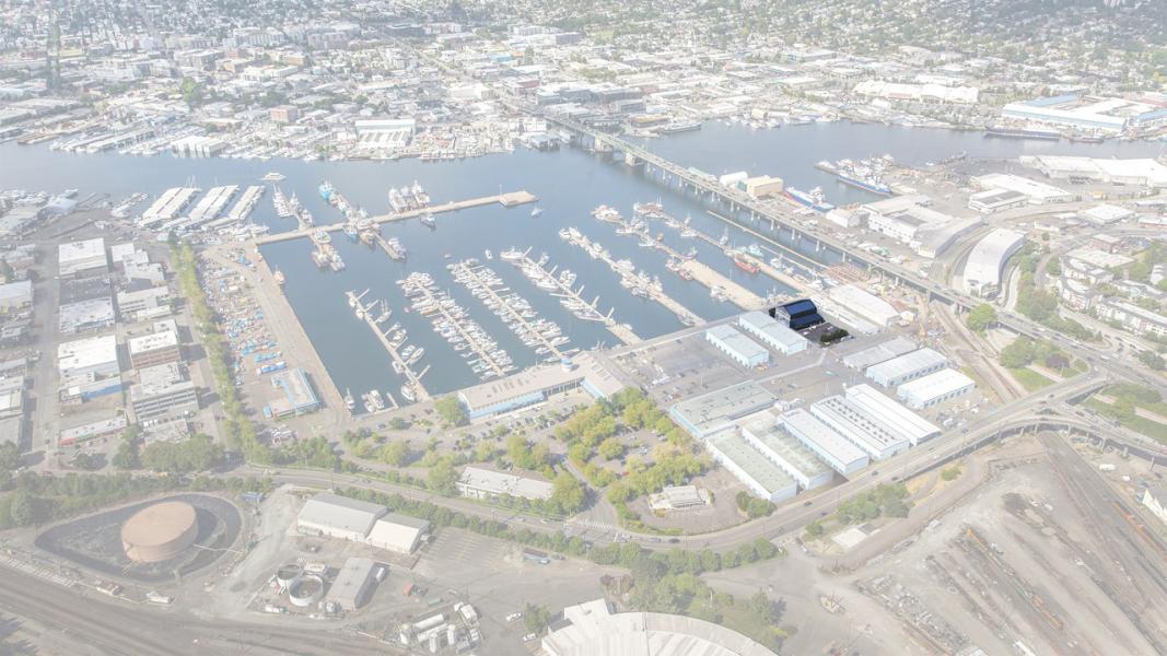 Artistic rendering showing location of Maritime Innovation Center at Fishermen's Terminal