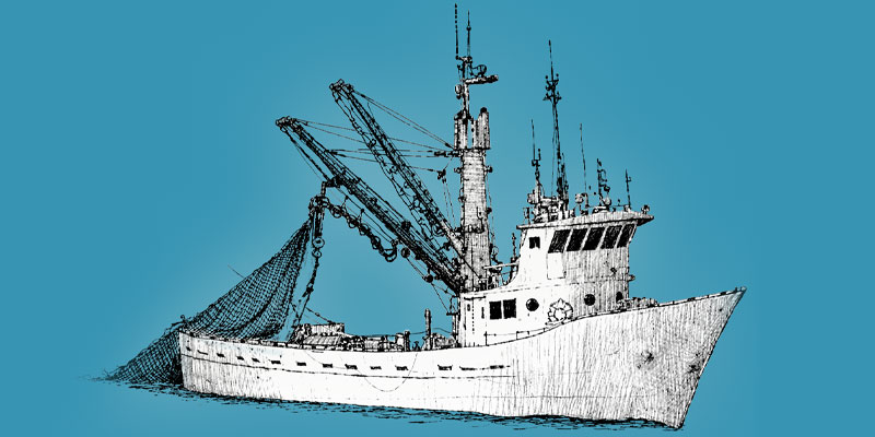 Illustration of a Purse Seiner