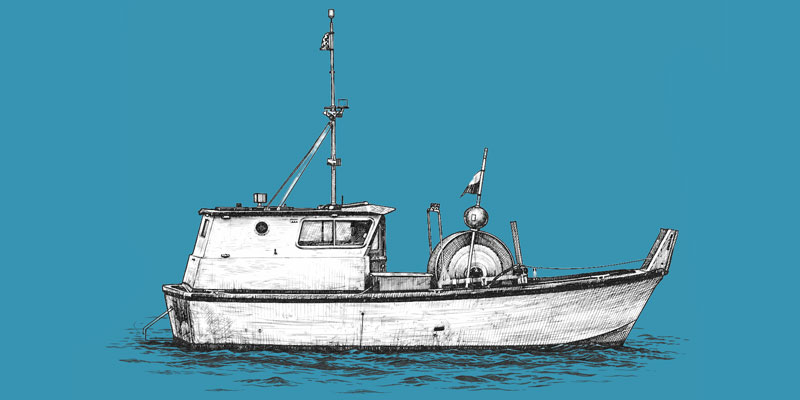 Illustration of a gillnetter