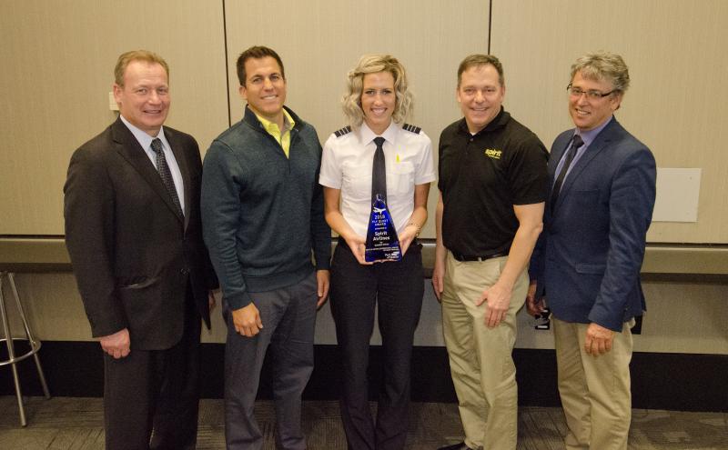 Port of Seattle Commissioner Felleman and Executive Director Stephen P. Metruck with Environmental Excellence Awards winners