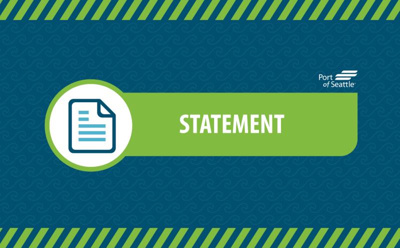 Graphic with the Port of Seattle logo and the word Statement