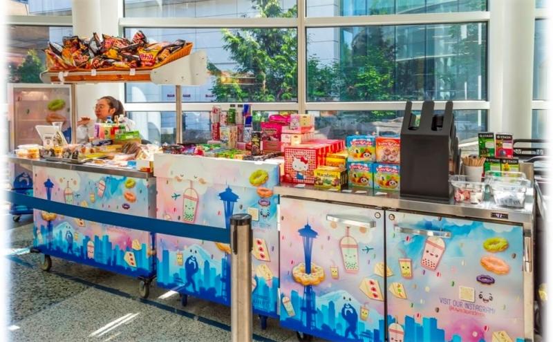 SEA Sparks Kick Stater Kiosk International Arrivals Facility