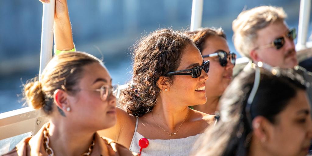 People enjoying a boat ride on the Duwamish